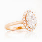 Tilana, an Oval cut Diamond Halo Engagement Ring - 1.5ct
