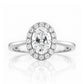 Tilana, an Oval cut Diamond Halo Engagement Ring - Victoria's Jewellery
