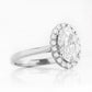 Tilana, an Oval cut Diamond Halo Engagement Ring - 1.5ct