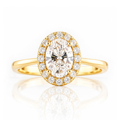 Tilana, an Oval cut Diamond Halo Engagement Ring - Victoria's Jewellery