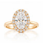 Tilana, an Oval cut Diamond Halo Engagement Ring - 1.5ct - Victoria's Jewellery