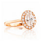 Tilana, an Oval cut Diamond Halo Engagement Ring - Victoria's Jewellery