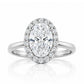 Tilana, an Oval cut Diamond Halo Engagement Ring - 1.5ct - Victoria's Jewellery