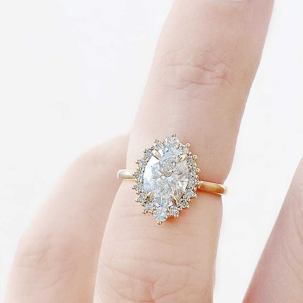 Venicia, an Oval cut Lab Diamond Engagement Ring - Victoria's Jewellery