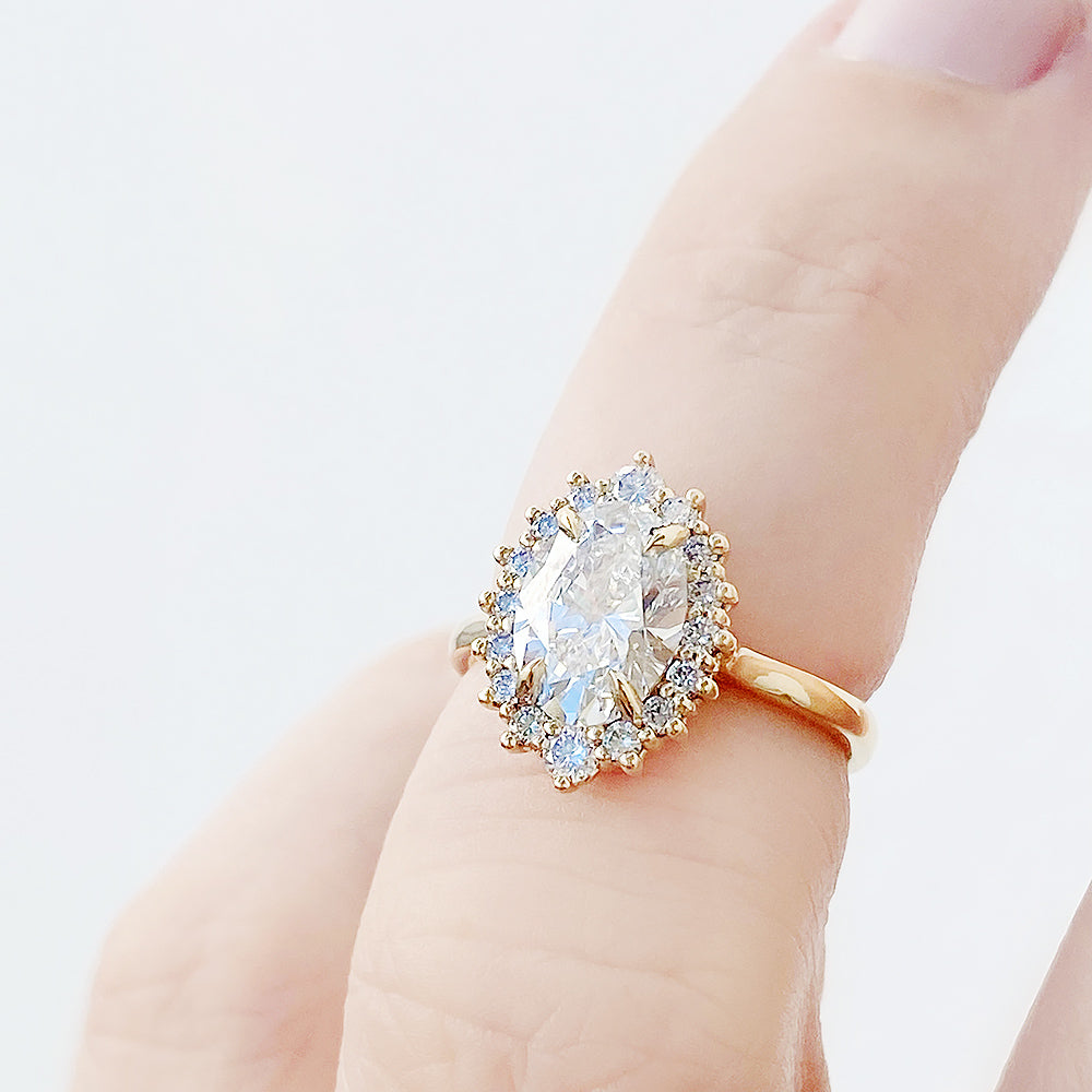 Venicia, an Oval cut Lab Diamond Engagement Ring - Victoria's Jewellery