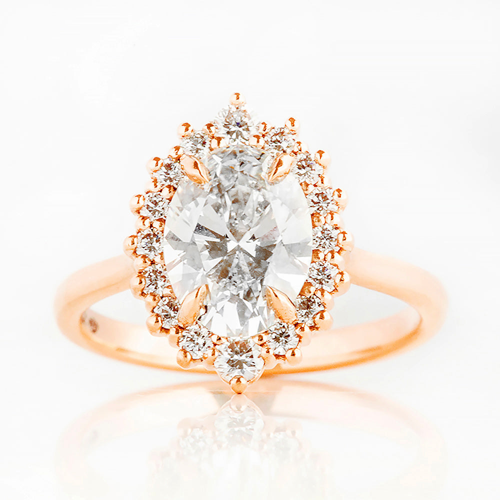 Venicia, an Oval cut Lab Diamond Engagement Ring - Victoria's Jewellery