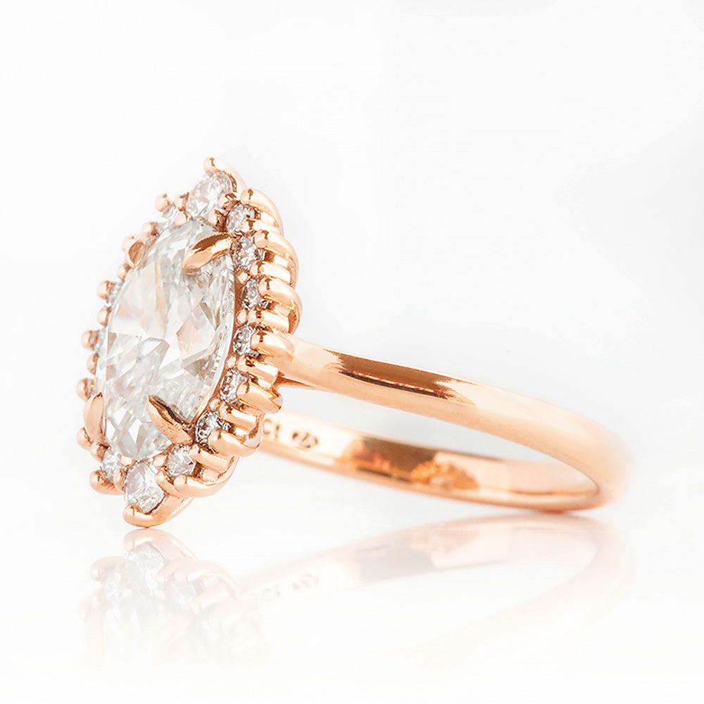 Venicia, an Oval cut Lab Diamond Engagement Ring - Victoria's Jewellery