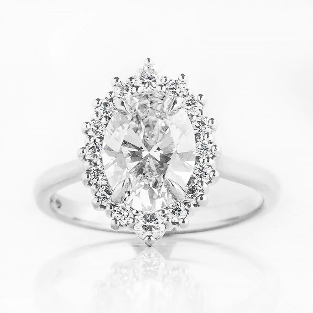 Venicia, an Oval cut Lab Diamond Engagement Ring - Victoria's Jewellery