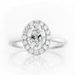 Tilana, an Oval cut Diamond Halo Engagement Ring - Victoria's Jewellery
