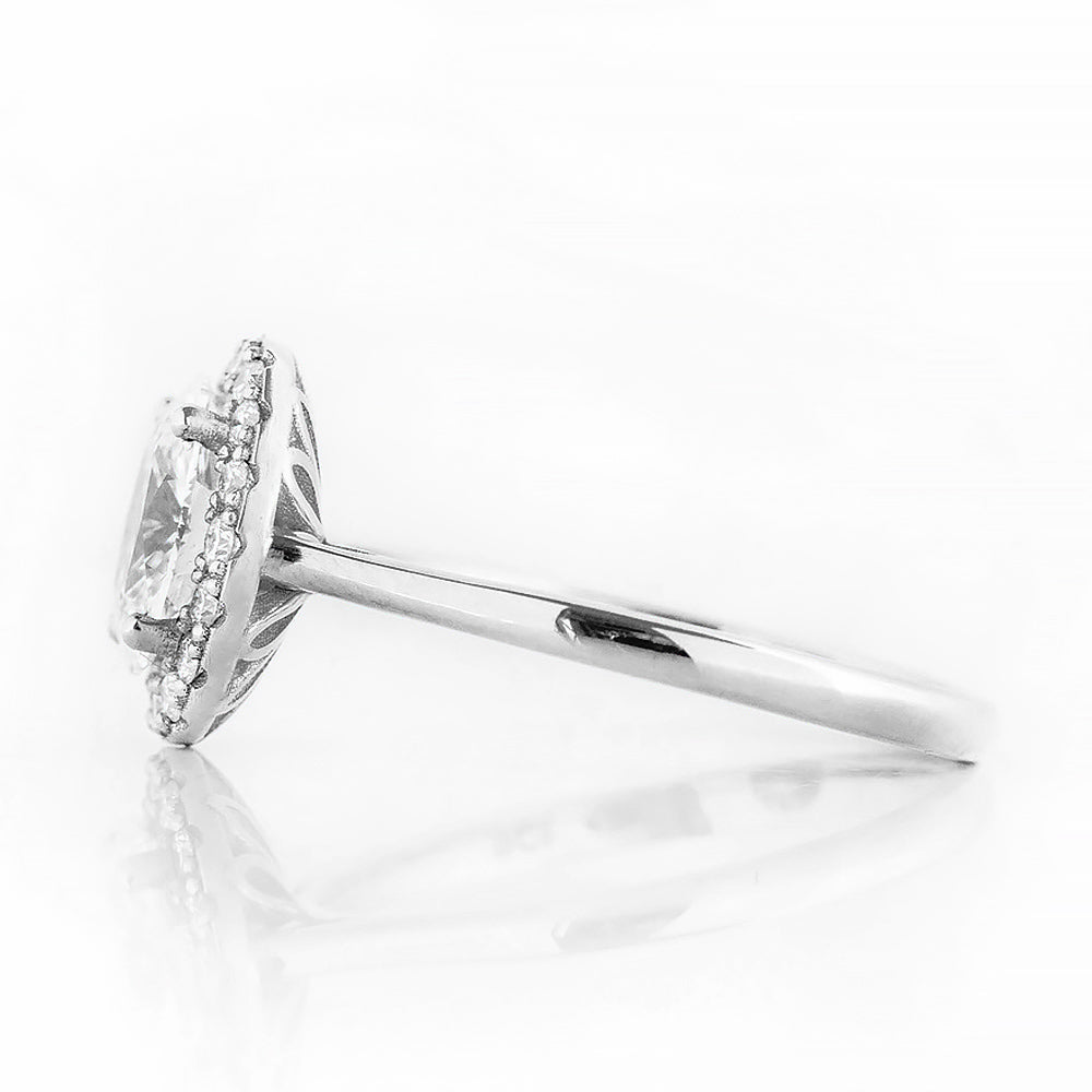 Tilana, an Oval cut Diamond Halo Engagement Ring - Victoria's Jewellery