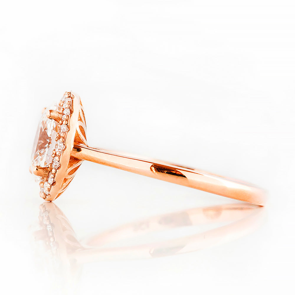 Tilana, an Oval cut Diamond Halo Engagement Ring - Victoria's Jewellery