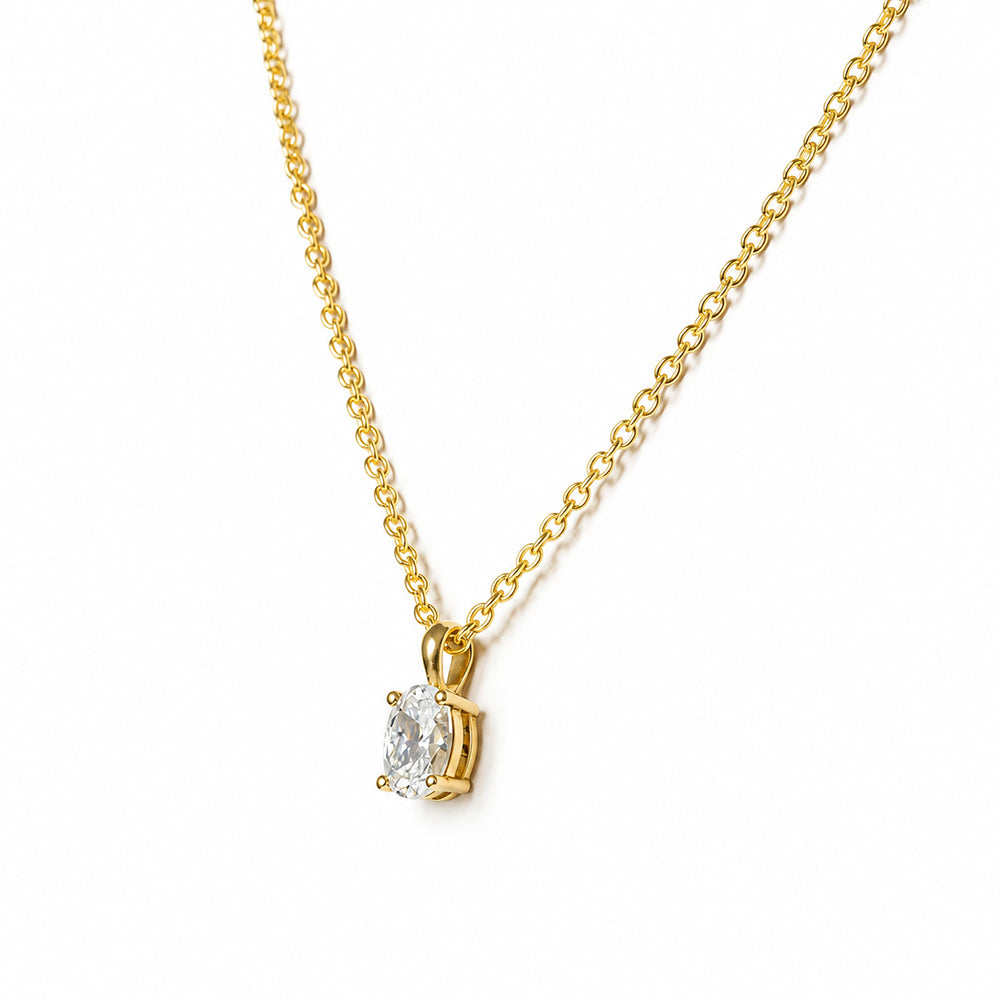 Luna, an Oval cut Lab Diamond Necklace