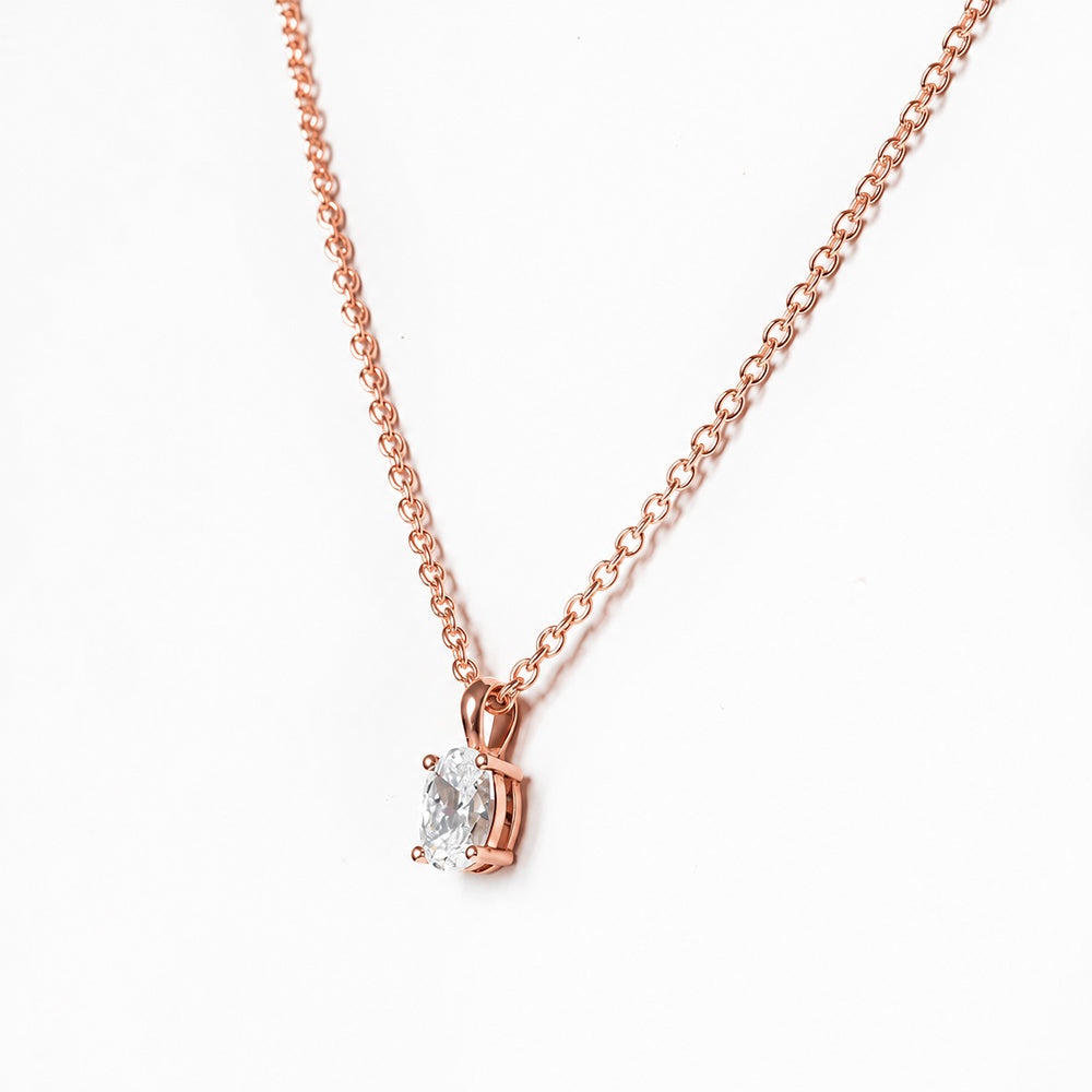 Luna, an Oval cut Lab Diamond Necklace