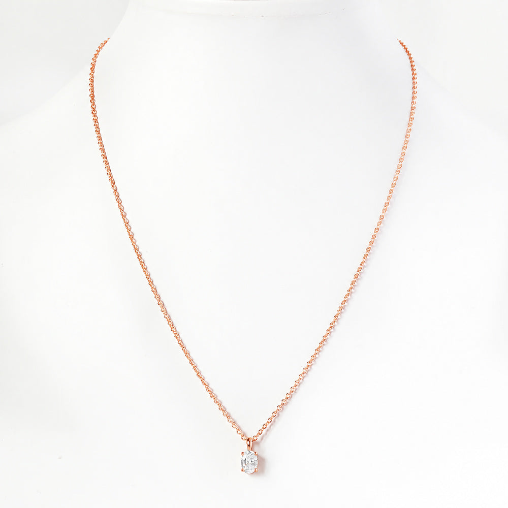 Luna, an Oval cut Lab Diamond Necklace