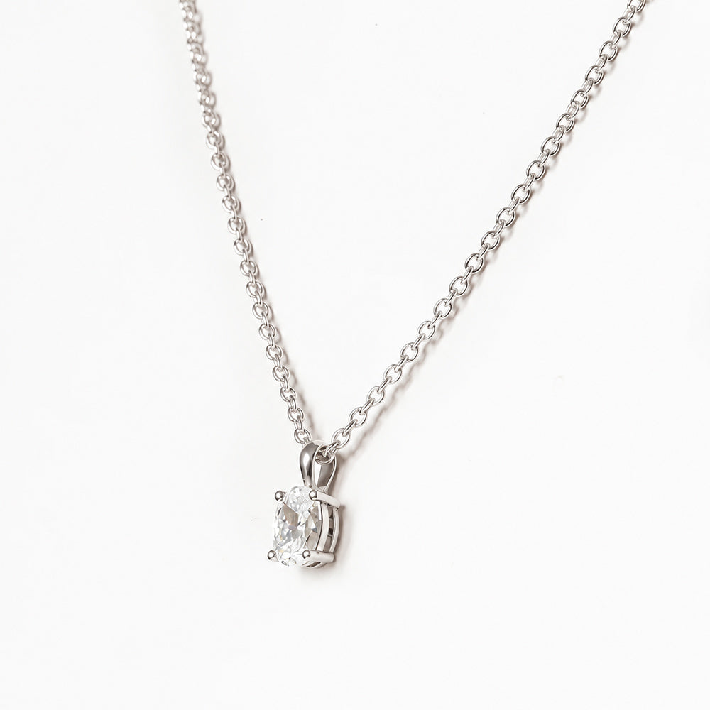 Luna, an Oval cut Lab Diamond Necklace