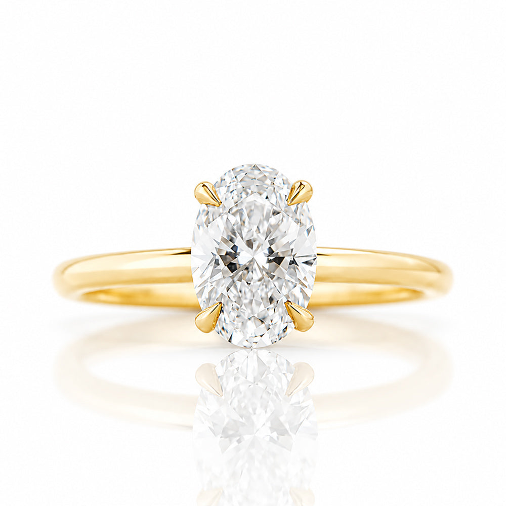Zoey, Oval cut Lab Diamond Solitaire Ring - 1ct - Victoria's Jewellery