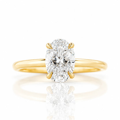 Zoey, Oval cut Lab Diamond Solitaire Ring - 1ct - Victoria's Jewellery