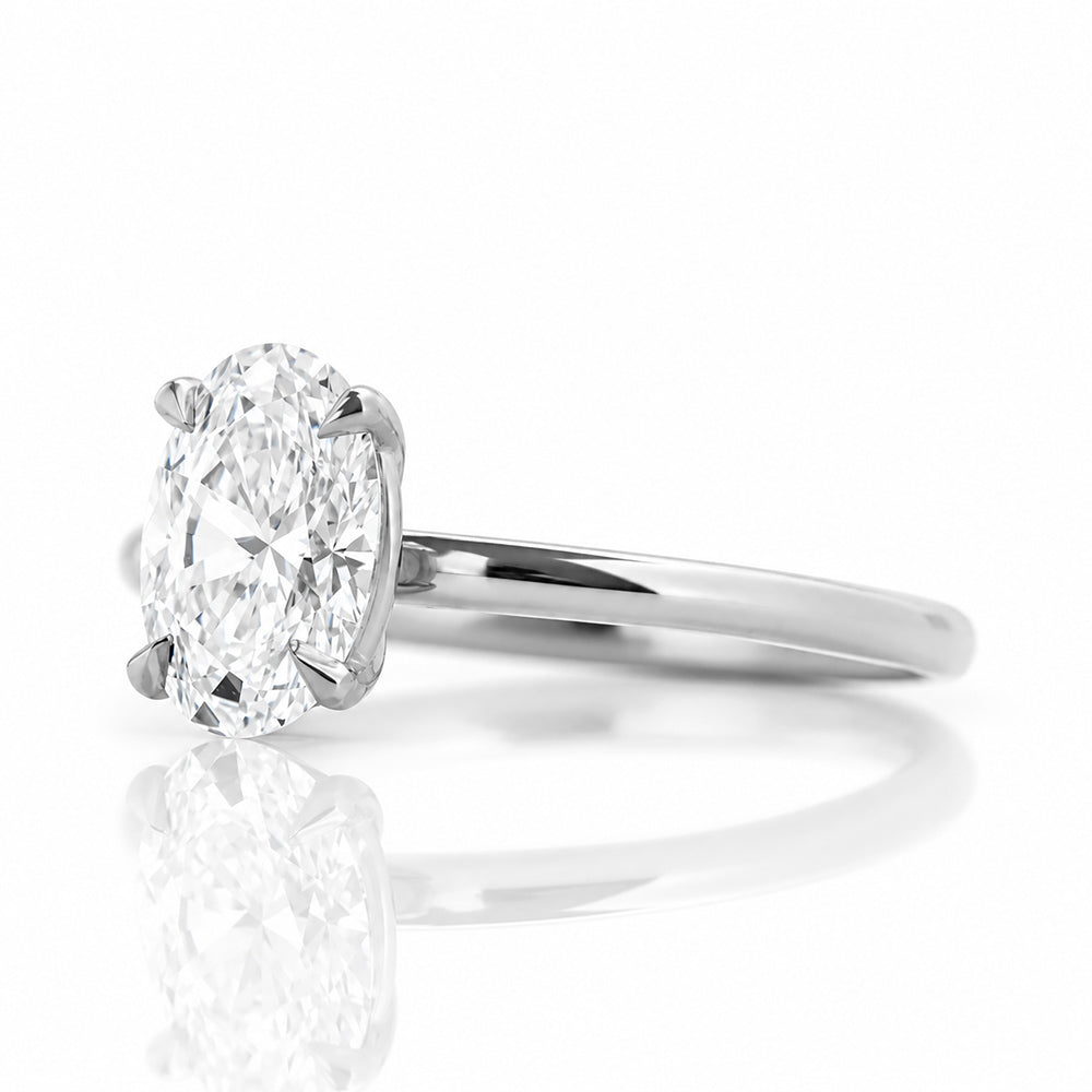 Zoey, Oval cut Lab Diamond Solitaire Ring - 1ct - Victoria's Jewellery