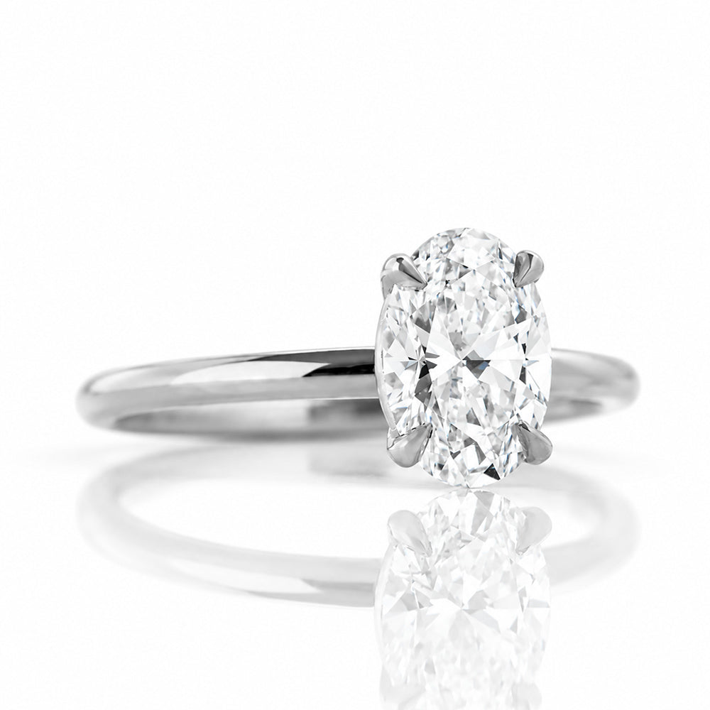 Zoey, Oval cut Lab Diamond Solitaire Ring - 1ct - Victoria's Jewellery