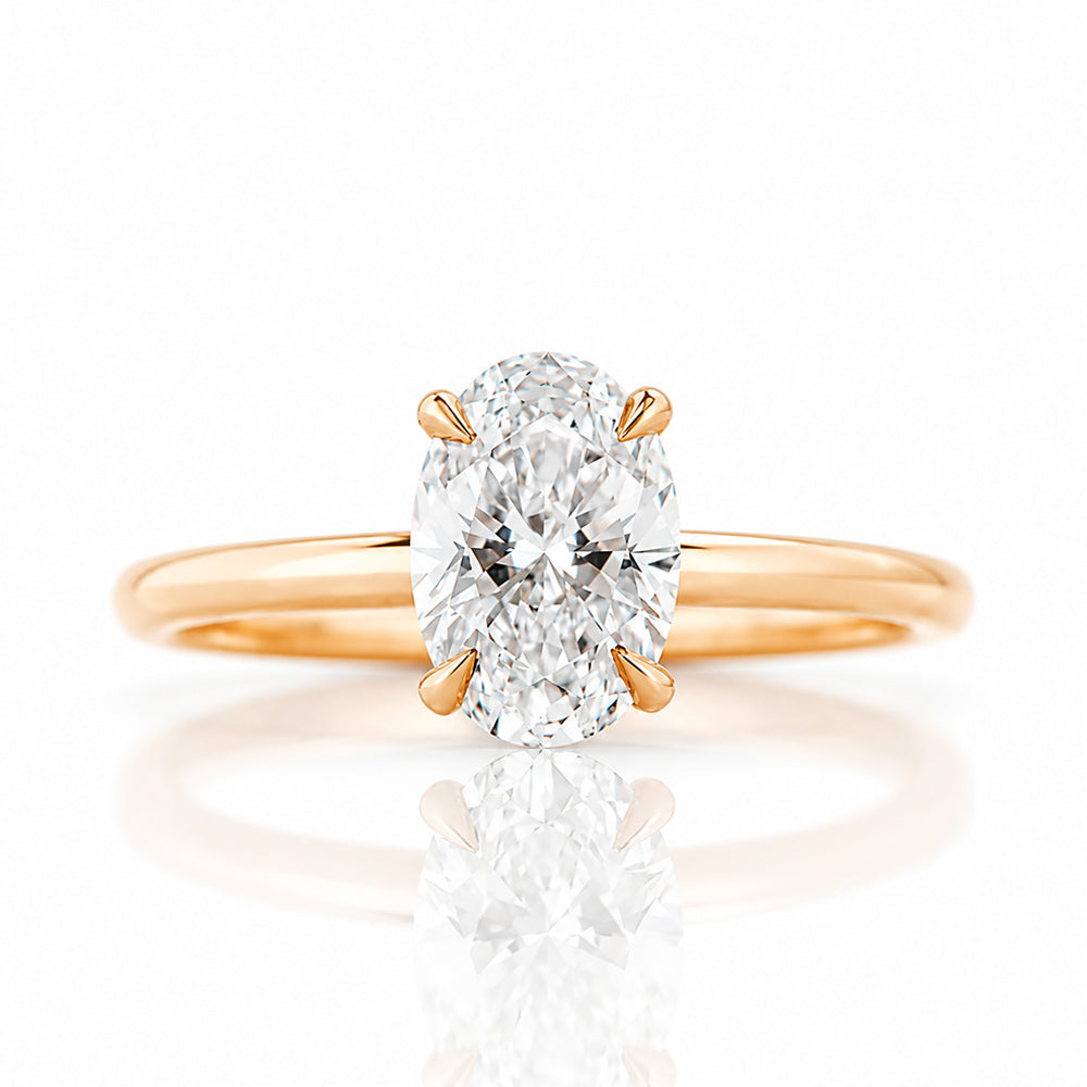 Zoey, Oval cut Lab Diamond Solitaire Ring - 1ct - Victoria's Jewellery
