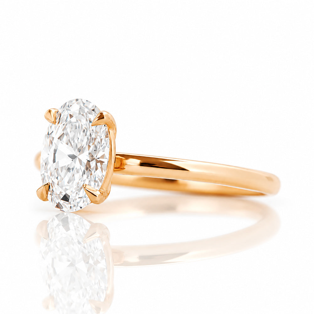 Zoey, Oval cut Lab Diamond Solitaire Ring - 1ct - Victoria's Jewellery