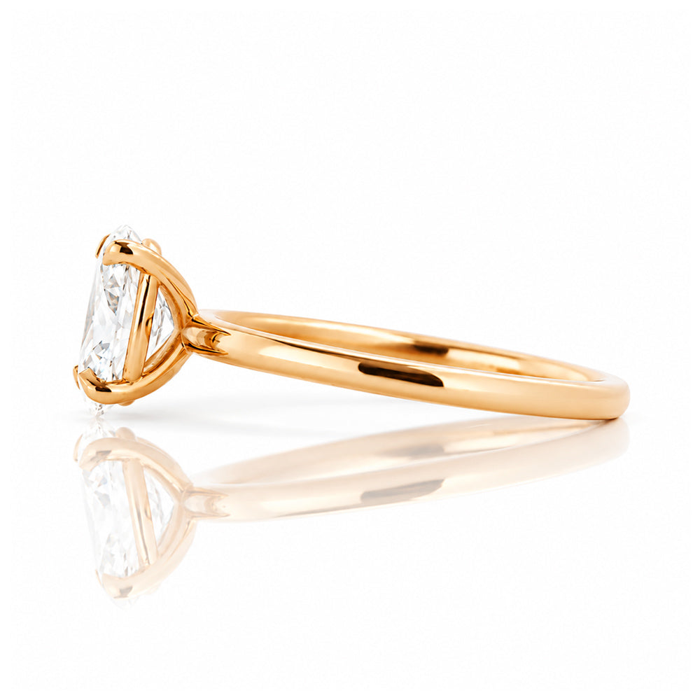 Zoey, Oval cut Lab Diamond Solitaire Ring - 1ct - Victoria's Jewellery