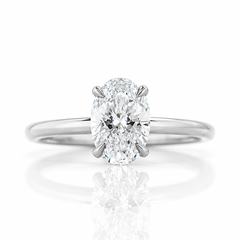 Zoey, Oval cut Lab Diamond Solitaire Ring - 1ct - Victoria's Jewellery