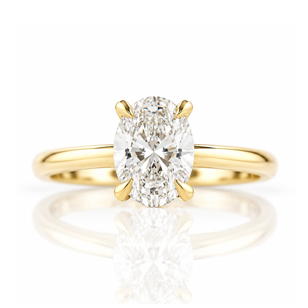 Zoey, Oval cut Lab Diamond Solitaire Ring - 1.5ct - Victoria's Jewellery