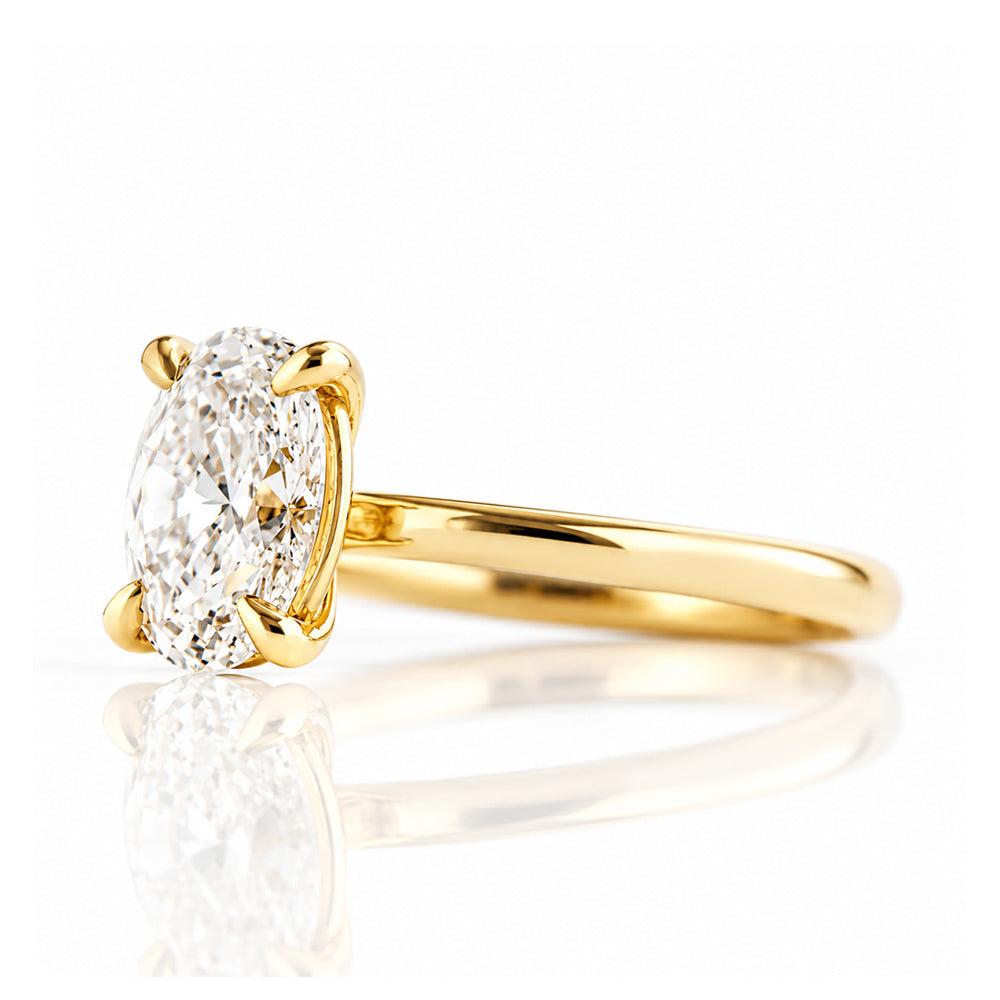 Zoey, Oval cut Lab Diamond Solitaire Ring - 1.5ct - Victoria's Jewellery