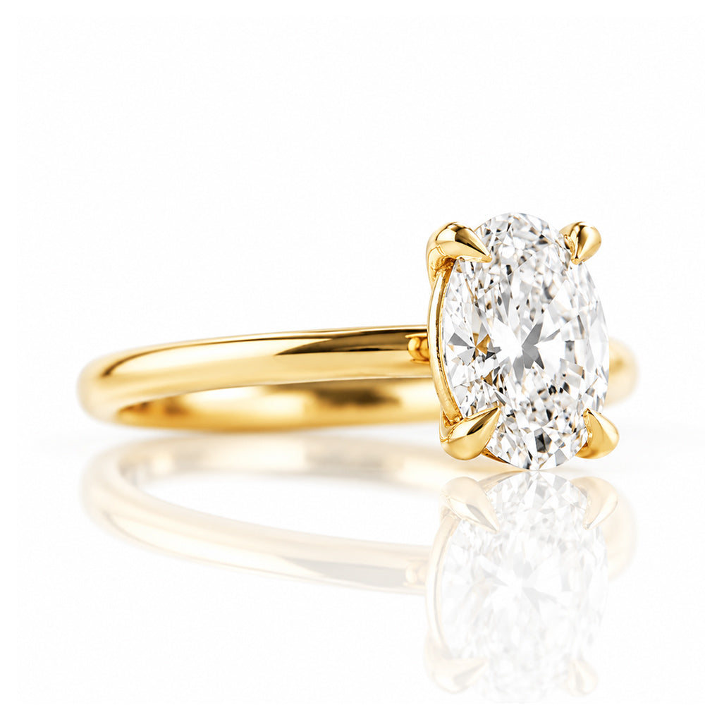 Zoey, Oval cut Lab Diamond Solitaire Ring - 1.5ct - Victoria's Jewellery
