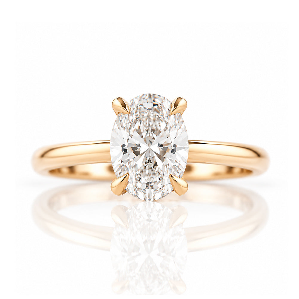 Zoey, Oval cut Lab Diamond Solitaire Ring - 1.5ct - Victoria's Jewellery