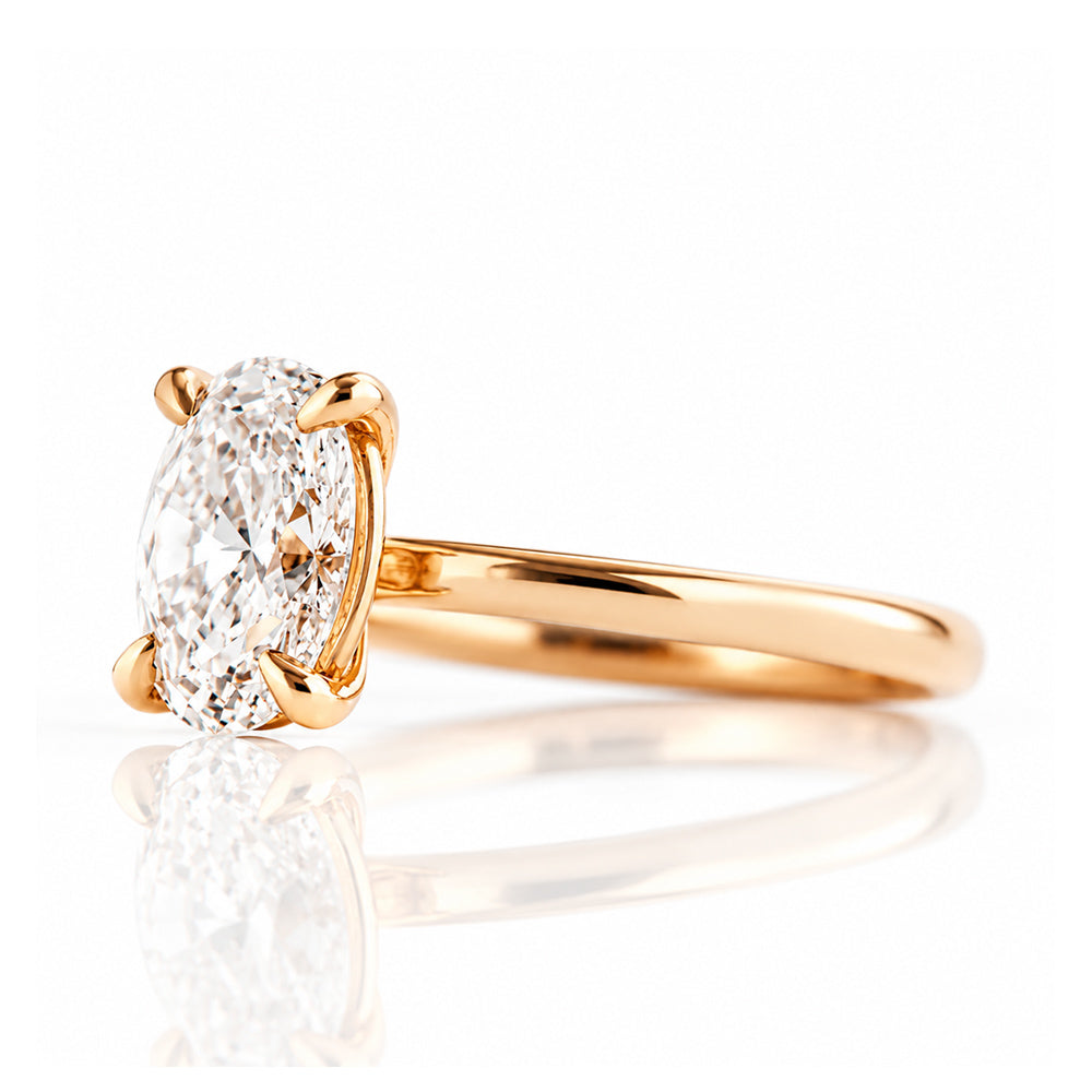 Zoey, Oval cut Lab Diamond Solitaire Ring - 1.5ct - Victoria's Jewellery