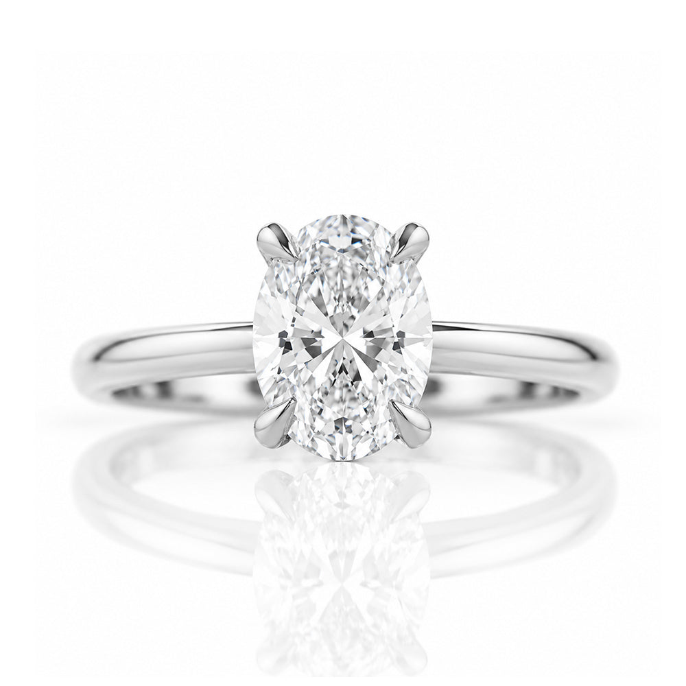 Zoey, Oval cut Lab Diamond Solitaire Ring - 1.5ct - Victoria's Jewellery