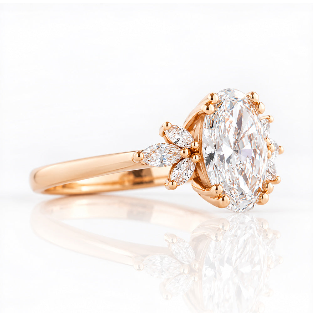 Olive, an Oval Lab Diamond Ring - 1.5ct - Victoria's Jewellery