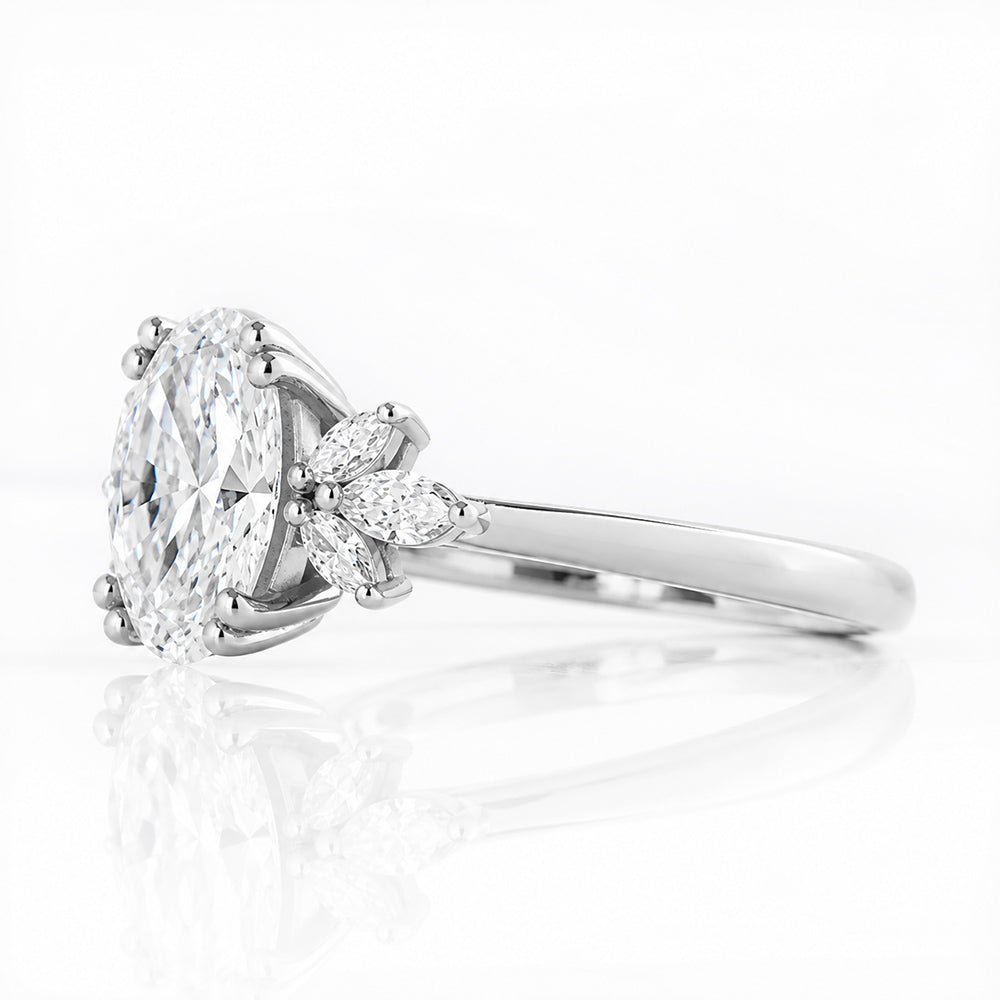 Olive, an Oval Lab Diamond Ring - 1.5ct - Victoria's Jewellery