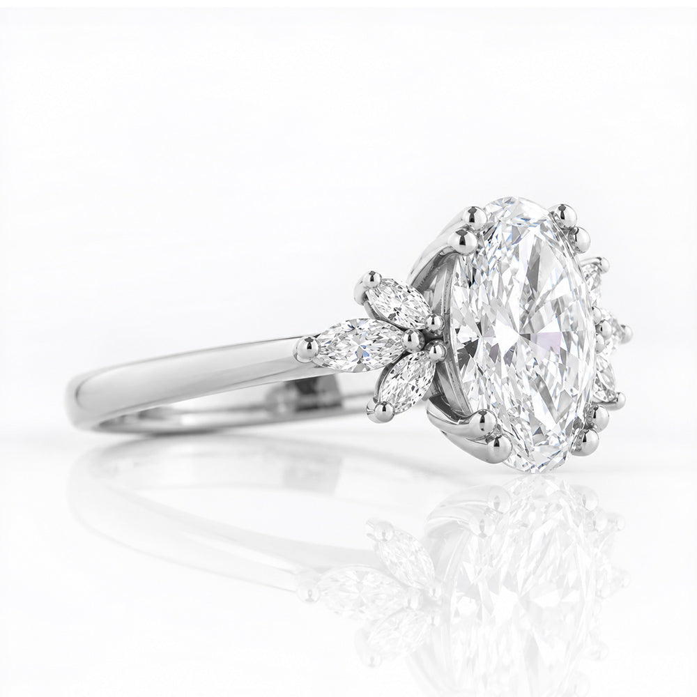Olive, an Oval Lab Diamond Ring - 1.5ct - Victoria's Jewellery