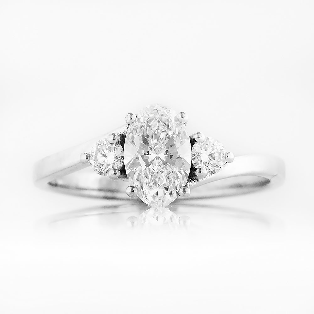 Georgie, a Lab Diamond Trilogy Ring