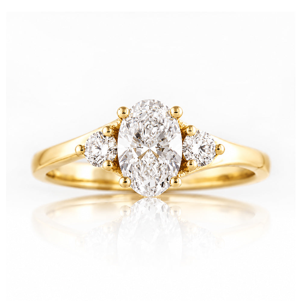 Georgie, a Lab Diamond Trilogy Ring - Victoria's Jewellery