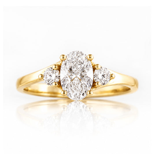 Georgie, a Lab Diamond Trilogy Ring - Victoria's Jewellery