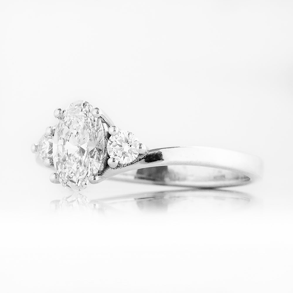 Georgie, a Lab Diamond Trilogy Ring