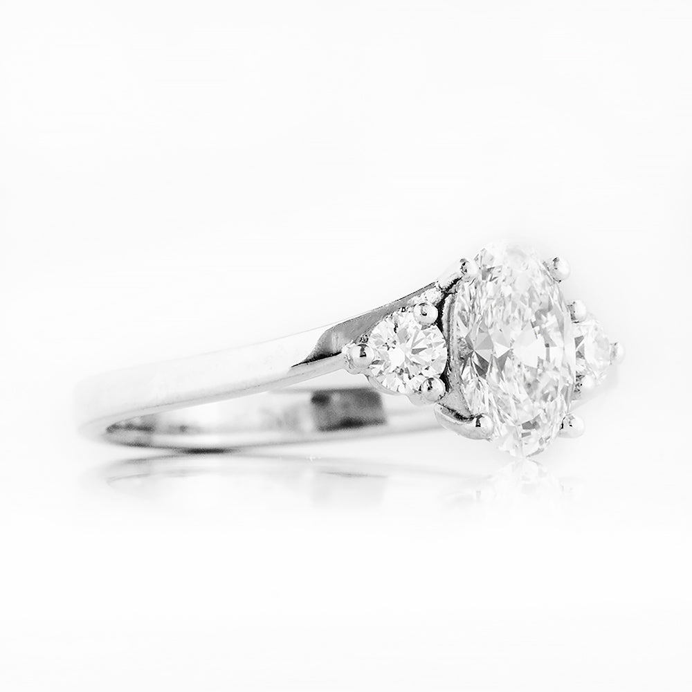 Georgie, a Lab Diamond Trilogy Ring