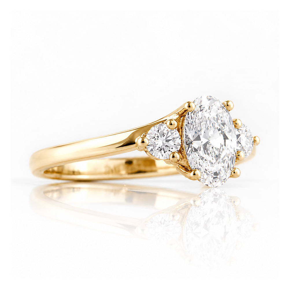 Georgie, a Lab Diamond Trilogy Ring - Victoria's Jewellery
