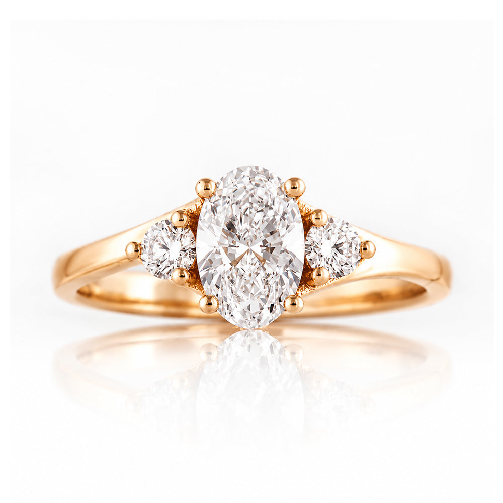 Georgie, a Lab Diamond Trilogy Ring - Victoria's Jewellery