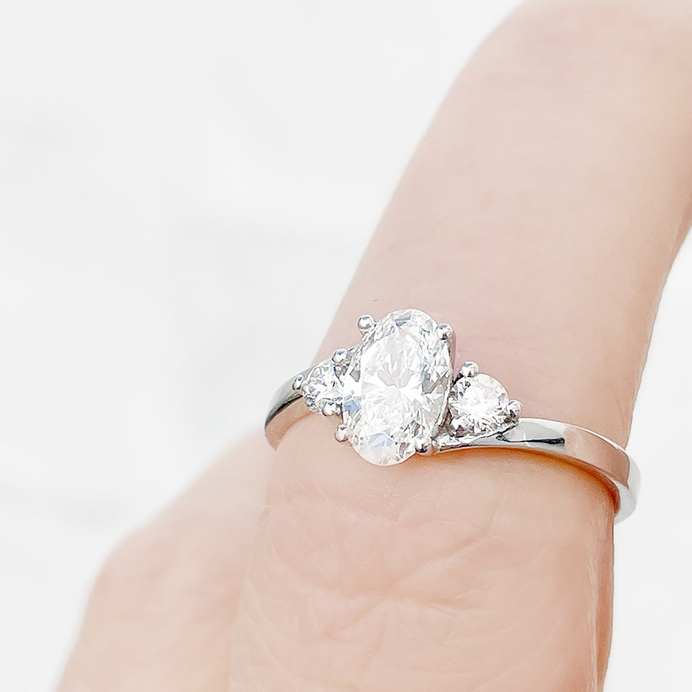 Georgie, a Lab Diamond Trilogy Ring