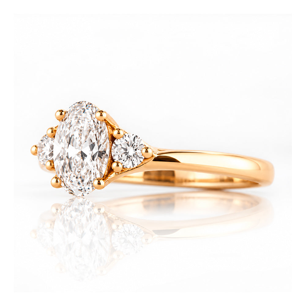 Georgie, a Lab Diamond Trilogy Ring - Victoria's Jewellery