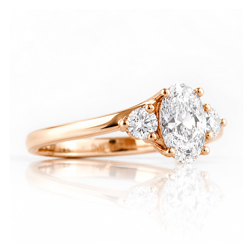 Georgie, a Lab Diamond Trilogy Ring - Victoria's Jewellery