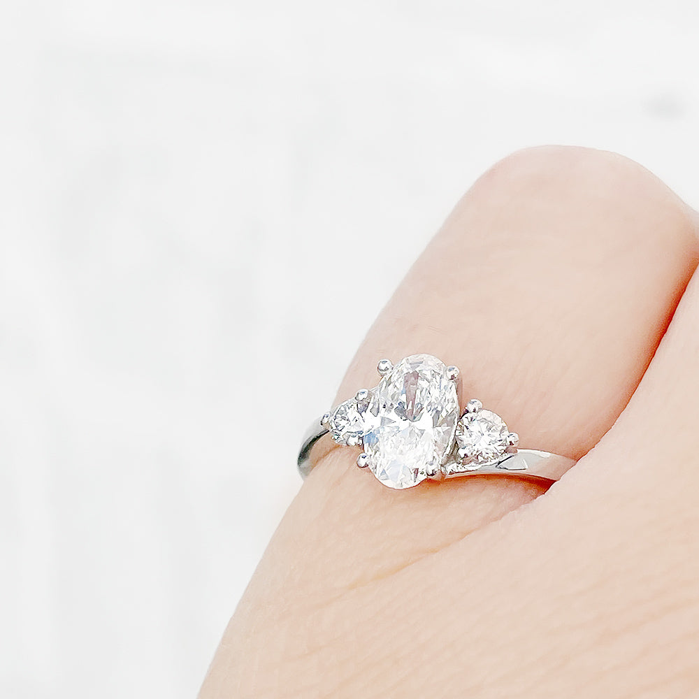 Georgie, a Lab Diamond Trilogy Ring