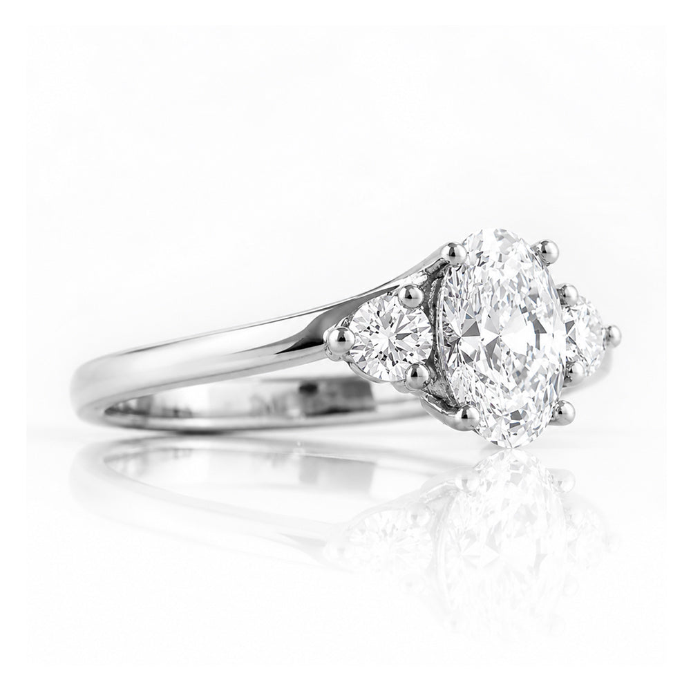 Georgie, a Lab Diamond Trilogy Ring - Victoria's Jewellery