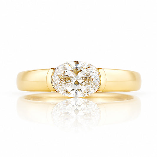 Akari, an oval cut Lab Diamond Ring - Victoria's Jewellery