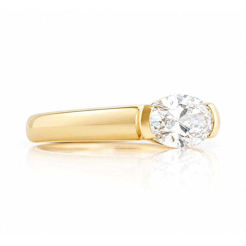 Akari, an oval cut Lab Diamond Ring - Victoria's Jewellery